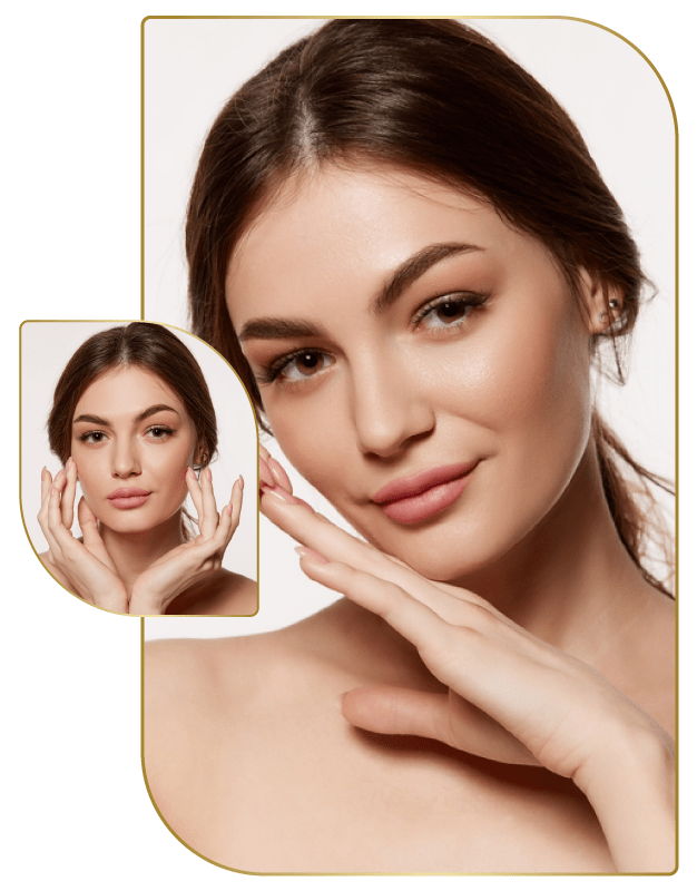Young woman after facial skin care at BGS Medical Center in Deira, Dubai.